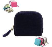 Genérico Gettoreach Travel Jewelry Case, Portable Foldable Box Mini Jewelry Travel Bag, Soft Velvet Organizer Pouch for Bangle, Five Compartments for Bracelets, Rings, Bangles, Carrings (Dark Blue)