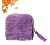 Genérico Gettoreach Travel Jewelry Case, Stuffdatas Mini Portable Jewelries Travels Boxes, Travels Jewelry Case with Tassel Zipper Design, for Bracelets, Rings, Bangles, Carrings (Light Purple)