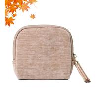 Genérico Gettoreach Travel Jewelry Case, Stuffdatas Mini Portable Jewelries Travels Boxes, Travels Jewelry Case with Tassel Zipper Design, for Bracelets, Rings, Bangles, Carrings (Apricot)