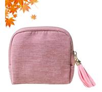 Genérico Gettoreach Travel Jewelry Case, Stuffdatas Mini Portable Jewelries Travels Boxes, Travels Jewelry Case with Tassel Zipper Design, for Bracelets, Rings, Bangles, Carrings (Light Pink)