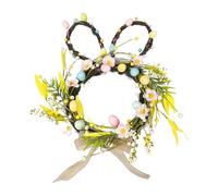 Genérico Ghirlanda Coniglietto - 14,96 pollici Coniglietto Bacche Uova Fiori,Ghirlanda Pasquale Con per Porta d'Ingresso | per Porta D'ingresso Finestra Parete Interno Esterno CASA Soggiorno Camer