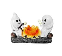 Genérico Ghost Campfire Statues, Halloween Fireplace Decor, 2.95x4.33in Spooky Season Figurines, Compact Lifelike Resin Detail, Home Spooky Decorations for Mantel, Shelf, Desktop