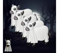 Genérico Ghost Cow - /Decor, Decorative Prop, Halloween Cow Decorations Outdoor Sculpture Statue，Mental Ghost Cow Decoration,Cute Ghost (4PCS)
