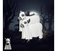 Genérico Ghost Cow - /Decor, Decorative Prop, Halloween Cow Decorations Outdoor Sculpture Statue，Mental Ghost Cow Decoration,Cute Ghost (2PCS)