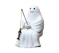 Generico Ghost Decor, Gothic Resin Sculptures Ornaments, Fishing Ghost Statue, Decoration for Bookshelf, Halloween Seasonal Décor, Bedroom Outdoor Dining Kitchen Garden Mantel Porch