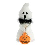 Genérico Ghost Decorations, Cute Ghost Figurines with Scarf, Soft Collectible Dolls, Cozy Plush, Halloween Desktop Ornament for Home, Bedroom, Living Room, Photo Prop Use, 10,63 pulgadas