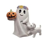 Genérico Ghost Dog Statue, Halloween Walking Figure, 6.3x4.33x5.91 Inches Spooky Accent Decor, Table Centerpiece for Haunted House, Entryway, Kitchen, Mantel, Fireplace, Party, Bedroom, Living Room