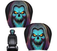 Genérico Ghost Face Headrest Covers - 2 Pieces Universal Halloweenr