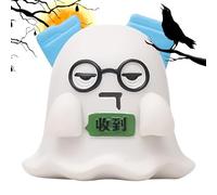 Genérico Ghost Figurine, Resin Ornament, Halloween Sculpture with 2.17-2.64in Size Craft Decor, Spooky Accent for Car Dashboard, Coffee Table, Nightstand Shelf, Bedroom Display, Cabinet Bookcase