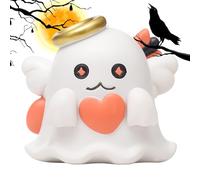 Genérico Ghost Figurine, Small Halloween Resin Sculpture, Cute Ornament for Bedroom, Living Room, Display Shelf, Cabinet, Nightstand, Tabletop, Home Party Decoration, 2.17-2.64 Inches