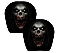 Genérico Ghost Headrest Covers - Halloween Car Decor | 2 Pack Washable