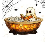 Genérico Ghost Night Light, Relaxing Glow Experience, Reading Lamp, Festive Design, Resin Design, Adorable Ghost, Bubble Bath Style, for Kids Adults Bedroom Decor, 5.59 Inches