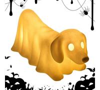 Genérico Ghost Pet Lamp, Halloween Dachshund Nightlight, Decorative Glowing Statue with 5.91x3.94x3.15 Inches, Holiday Ambiance Accent for Home Seasonal Decor, Living Room Bedroom Light