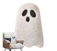 Genérico Ghost Pillow, Huggable Halloween Plush Set, Festive Seasonal Celebrations, Soft Stuffed Pillow Dolls for Boys, Girls, Holiday Decor, Birthday Parties, 11.81x7.87 Inches, White