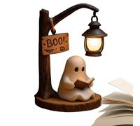 Genérico Ghost Reading Book Lamp,Bedroom Light - 3D Resin Aesthetic Lantern for Indoor Decorations Living Room Bedroom Kids Adults Book Lover Halloween