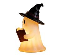 Genérico Ghost Reading Book Lamp - Halloween Figurine Light, Cute Spooky Decor, Bedside Night Lamp | Charming Lighting Accessory For Home Apartment Nursery Living Room Bedroom Mantel Desk