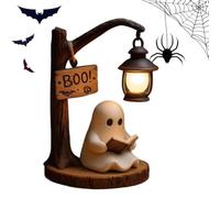 Genérico Ghost Reading Lantern | Reading Corner Light | 3D Resin Aesthetic Lantern for Indoor Living Room Bedroom Kids Adults Book Lover Halloween