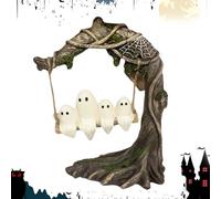 Genérico Ghost Swing - Halloween Ghost On Tree Swing - Cute Resin Figurine Ornaments Scary Desktop Decorative Accessories For Table Fireplace Yard Haunted Mantel Porch Party