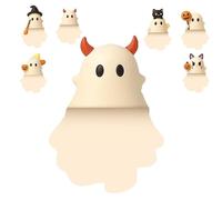 Genérico Ghostees Mystery Phone Buddy, Cute Halloween Phones Decorations, Stick-On Halloween Ghost & Pumpkin Phone Topper,Peel-and-Stick Design Figurine, For All Phones (A2)