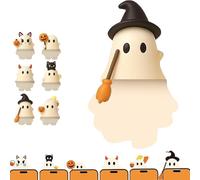 Genérico Ghostees Mystery Phone Buddy, Ghost Phone Charm, Halloween Cute Ghost Mobile Charm, Halloween Mobile Topper Figure, for Phones Tablet Laptop Decoration. (E)