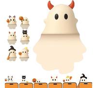 Genérico Ghostees Mystery Phone Buddy, Ghost Phone Charm, Halloween Cute Ghost Mobile Charm, Halloween Mobile Topper Figure, for Phones Tablet Laptop Decoration. (C)