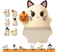 Genérico Ghostees Mystery Phone Buddy, Ghost Phone Charm, Halloween Cute Ghost Mobile Charm, Halloween Mobile Topper Figure, for Phones Tablet Laptop Decoration. (F)