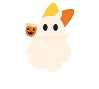 Genérico Ghostees Mystery Phone Buddy, Halloween Cute-Ghost Phones Charm Cute Cling Decoration, Stick-On Halloween Ghost & Pumpkin Phone Topper For All phones (E)