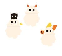 Genérico Ghostees Mystery Phone Buddy, Halloween Cute-Ghost Phones Charm Cute Cling Decoration, Stick-On Halloween Ghost & Pumpkin Phone Topper For All phones (3Pcs*D E F)