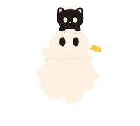 Genérico Ghostees Mystery Phone Buddy, Halloween Cute-Ghost Phones Charm Cute Cling Decoration, Stick-On Halloween Ghost & Pumpkin Phone Topper For All phones (F)