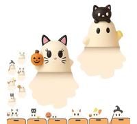 Genérico Ghostees Mystery Phone Buddy, Stick-On Halloween Ghost & Pumpkin Phone Topper, Cute Halloween Phones Decorations, Mini Phone Figure Surprise Toy, Peel-and-Stick Design Figurine (D+E)