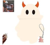 Genérico Ghostees Mystery Phone Buddy, Stick-On Halloween Ghost & Pumpkin Phone Topper, Peel-and-Stick Design Figurine, Cute Strong Adhesive Cling Decoration, for Smartphone (D)