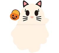 Genérico Ghostees Mystery Phone Buddy, Stick-On Halloween Ghost & Pumpkin Telephone Topper, Peel-and-Stick Design Figurine, Fun Desk Accessory, For All Phones (D)