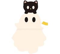 Genérico Ghostees Mystery Phone Buddy, Stick-On Halloween Ghost & Pumpkin Telephone Topper, Peel-and-Stick Design Figurine, Fun Desk Accessory, For All Phones (A)