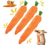 Genérico Giant Carrot Dog Toy, 29.5in Plush Carrot Chew Toy, with Makes Interesting Noises, Interactive Dogs Toys, for Aggressive Chewers and Small Dogs (3Pcs)