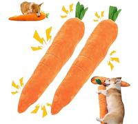 Genérico Giant Carrot Dog Toy, 29.5in Plush Carrot Chew Toy, with Makes Interesting Noises, Interactive Dogs Toys, for Aggressive Chewers and Small Dogs (2Pcs)