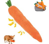 Genérico Giant Carrot Dog Toy, The Mellow Dog Calming Carrot, 11.42in/29.5in Large Stuffed Carrots Pet Chew Toys for Small Medium Large Dogs, Dogs Toys Carrots with Sounds for Indoor Outdoor Play (L)