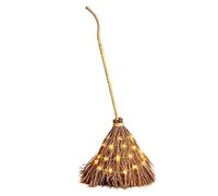 Genérico Giant LED Light-Up Outdoor Halloween Witch Broom Decoration