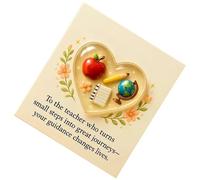 Genérico Gift - Elegant Small Heart Stocking, 8x4.5cm Card Included Favors Prop, Festive Graduation Christmas Memory, Hard Material Desk Statue | Memento Souvenir For Teens & Kids