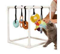 Generico Gimnasio para cachorros | Estructura de montaje con 5 juguetes, equipo para parque infantil canino | para la calma, el entrenamiento, la dentición, el aburrimiento y el estrés en el medio