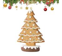 Generico Gingerbread Christmas Tree Statue - Mini resina Christmas Tree Figurine | Festive Gingerbread Holiday Decor For Desk, Shelf, Mantel, Home Office, Farmhouse Living Room & Bedroom