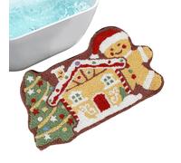 Genérico Gingerbread Door Mat,60x40cm Non Slip Decorative Cute Soft Christmas Doormat - Kitchen Bath Welcome Mat, Shape-Retaining Gingerbread Rugs,for Porch Entrance Shower Home Bedroom Living Room