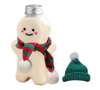 Genérico Gingerbread Drink Cup - 500ml Reusable Holiday Party Supplies | Clear Christmas Juice Bottle with Lid, Festive Container for Milk Water Wine Tea, Indoor Outdoor Kitchen Dining Accessory