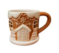 Genérico Gingerbread Glow-in-The-Dark Mug | Christmas Gingerbread House Ceramic Coffee Mug,Creative DIYs Holiday Decoration, Christmas Parties Present For Family Friends