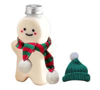 Generico Gingerbread Man Bottle - 500 ml Clear Holiday Beverage Container, Christmas Gingerbread Man Bottles | Gingerbreads Mans Water Bottle | for Milk Juicing Water Wine Tea Home, Party Accessories