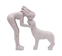 Genérico Girl and Dog Figurine - 6.18 Inch Resin Memorial Statue | Pet Lover Desk Ornament, Decorative Dog Sculpture for Desktop Tabletop, Home Bedroom and Living Room Bookshelf
