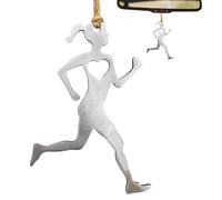 Genérico Girl Running Pendant | Inspirational Sports Jewelry for Runners | Volleyball Golf Tennis Racket Ball Charm | for Tennis Golf Lovers Athletes Runners Gift