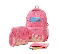 Genérico Girls Backpack Set - 3 Piece Ice Cream School Bag with Sling Bag