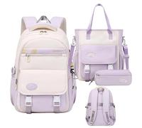 Genérico Girls Backpack Set for Teenagers, Lightweight Large Capacity Classic School Bag, Aesthetically Pleasing Cute Knapsack Tote with Pen Pouch, Perfect for Travel Work, Backpack 45x32x19cm