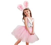 Genérico Girls Bunny Dress - Cute Easter Bunny Costume & Kids Gift | B́unny Ears Headband Tutu And Paws Set | Essential Animal Cosplay Outfit For Halloween Parties And Dress-Up