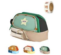 Genérico Girls Large Pencil Case Teenage, Big Capacity Pencil Case 3 Compartments, Cute Pencil Cases, Stationery Pouch for Girls (Beige)